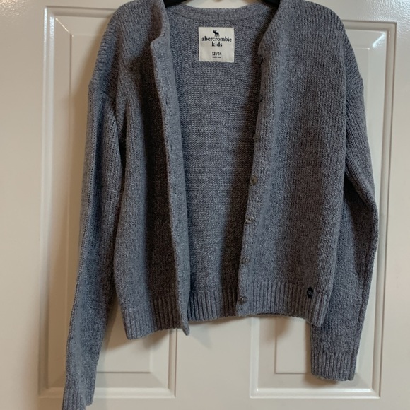Abercrombie kids Girls school sweater size 13/14 grey new with tags - Picture 2 of 10